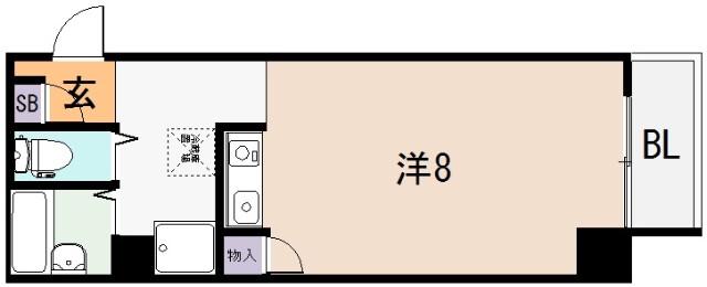 シティパレス 8(ワンルーム/3階)の間取り写真
