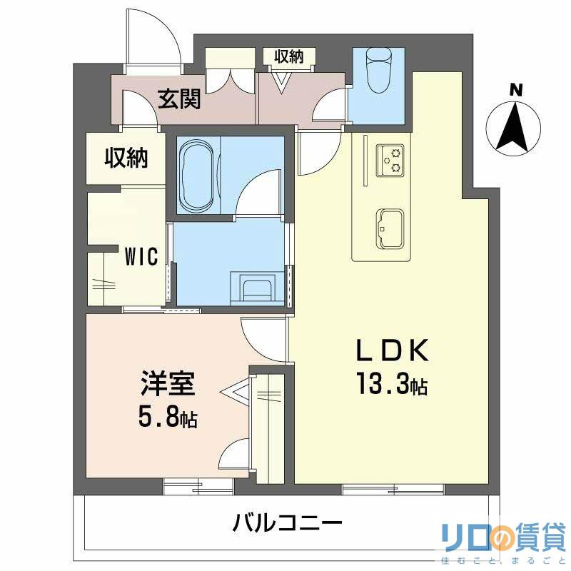 和の杜 江坂(1LDK/2階)の間取り写真