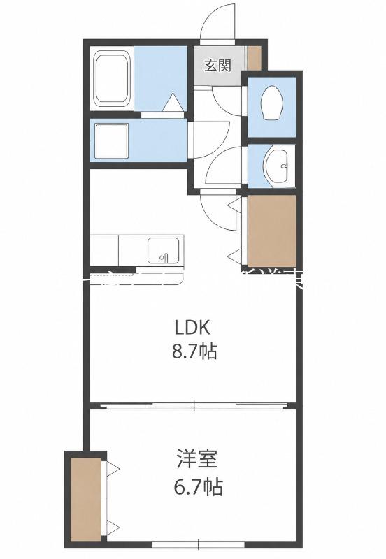 テラ元町(1LDK/1階)の間取り写真