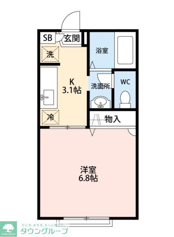 プランドール屋敷(1K/1階)の間取り写真
