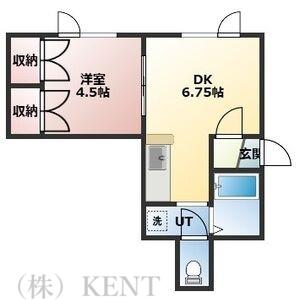 リバーサイド13(1DK/3階)の間取り写真