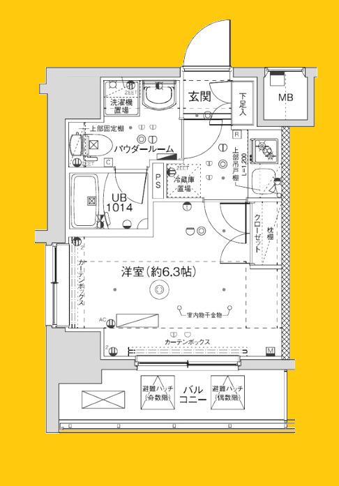 RELUXIA横濱鶴見IV(1K/3階)の間取り写真