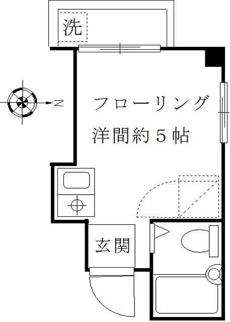 佐藤ハイツ(ワンルーム/1階)の間取り写真