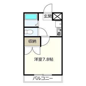 LIBERTY穂積(1K/1階)の間取り写真