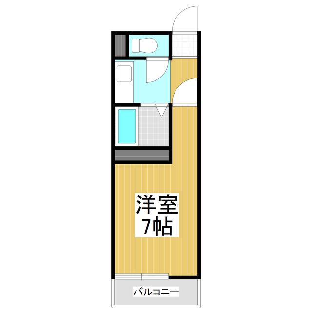 センチュリーハイツ B(1K/2階)の間取り写真