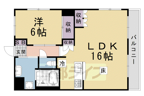 ノーベルYUI II(1LDK/1階)の間取り写真