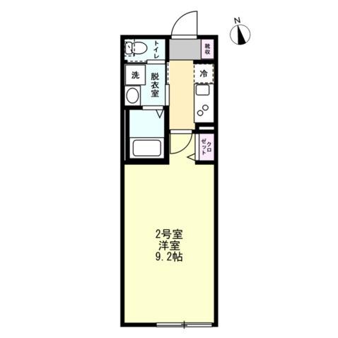 ベイルームヒンタートゥクス(1K/1階)の間取り写真