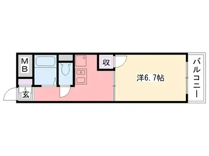 HAYASHI BLD(1K/1階)の間取り写真