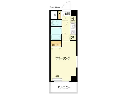 ラージャンハウス(1K/2階)の間取り写真