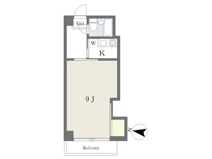 エリートイン柏木(1K/2階)の間取り写真