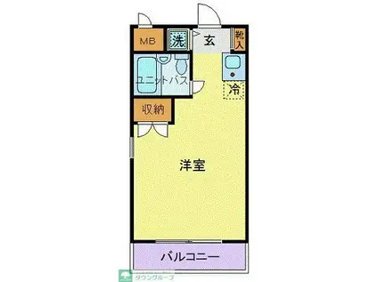 ウィンベルソロ北綾瀬第10(ワンルーム/3階)の間取り写真