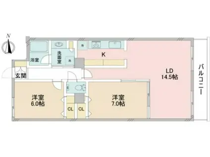 SAVOIR EBIS サヴォワールエビス(2LDK/3階)の間取り写真