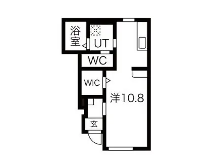 SUPERIOR(ワンルーム/1階)の間取り写真