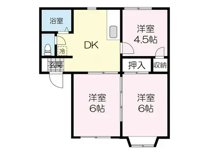 グリーンヒルズSK(3DK/1階)の間取り写真