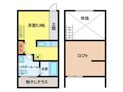 ORTUS AKAMATSU(ワンルーム/1階)の間取り写真