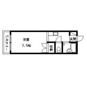 コスモス10(1K/1階)の間取り写真