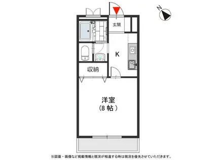 セトル月見山(1K/1階)の間取り写真