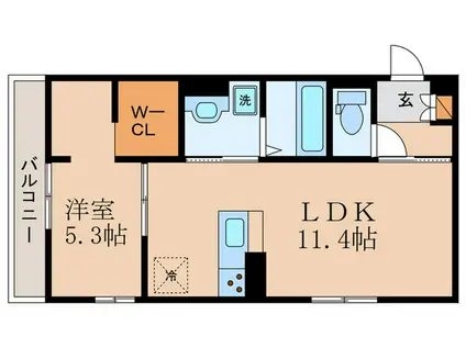 アイル京都山科(1LDK/3階)の間取り写真