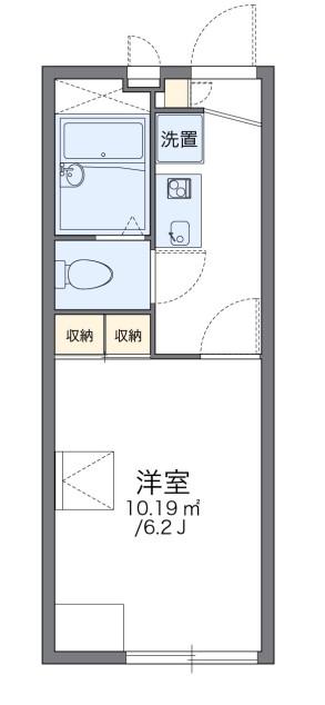 レオパレスEMIRATES住吉(1K/1階)の間取り写真