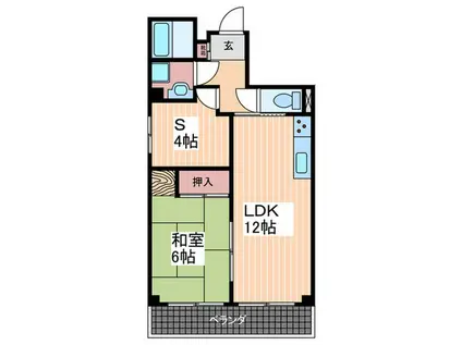 オオノスポーツビル(1SLDK/4階)の間取り写真