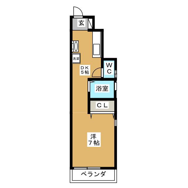 シャローム新高円寺(ワンルーム/1階)の間取り写真