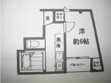 アパートメントハウスタカギ(1K/3階)の間取り写真