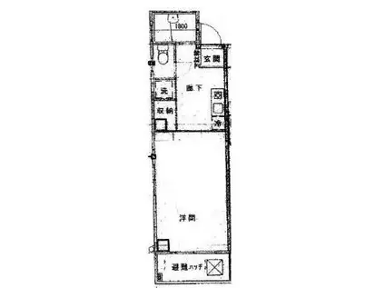 メゾン平塚(1K/2階)の間取り写真