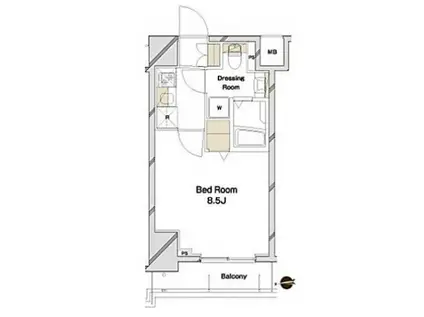 ガリシア グランデ 江戸川橋(1K/6階)の間取り写真