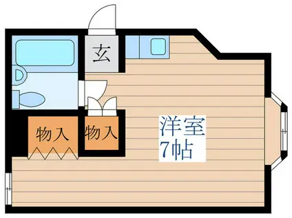 JR総武線 阿佐ケ谷駅 徒歩5分 2階建 築41年(ワンルーム/1階)の間取り写真