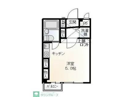 エクセレントM(ワンルーム/3階)の間取り写真