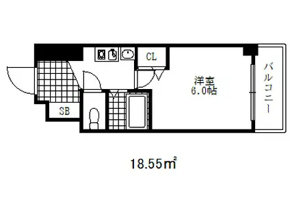 エステムコート神戸ハーバーランド前(1K/3階)の間取り写真