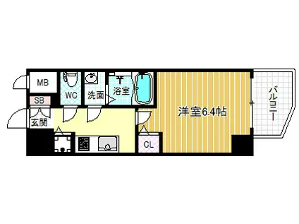 エスリード京橋ウエスト(1K/3階)の間取り写真