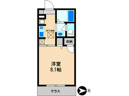 アートハイム中幸(1K/1階)の間取り写真