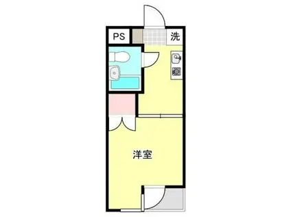 ハイウタン目黒第2(1K/4階)の間取り写真