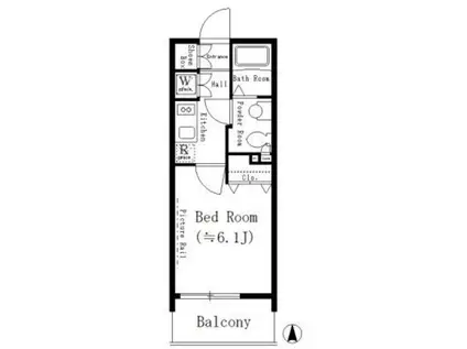 コージーコート御殿山(1LDK/9階)の間取り写真