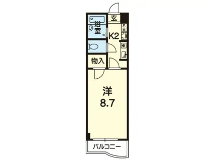 シティマンションカワヅ(1K/5階)の間取り写真