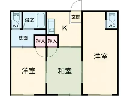 ホワイトマンション(3DK/1階)の間取り写真