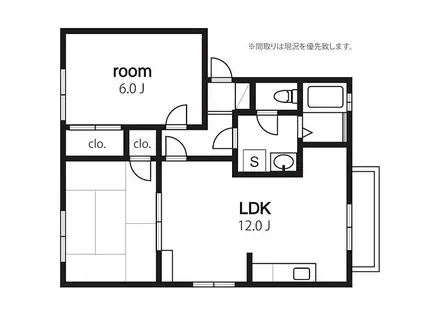 エスポワール金沢 D棟(2LDK/1階)の間取り写真