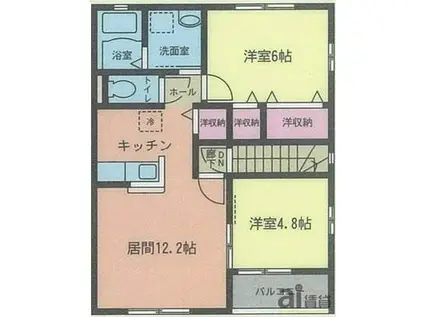 コンフォートレボヌゥールII(2LDK/2階)の間取り写真