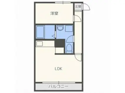 SEAGULL N208(1LDK/3階)の間取り写真