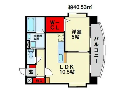 セラヴィ(1LDK/4階)の間取り写真