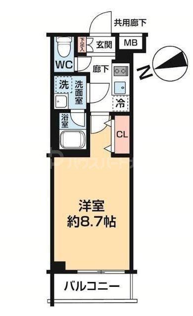 ARCOBALENO OHANAJAYA(1K/5階)の間取り写真