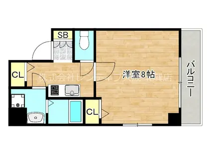 ランド大今里南(1K/7階)の間取り写真