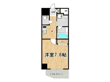 ファーストフィオーレ大阪ウエスト(1K/6階)の間取り写真