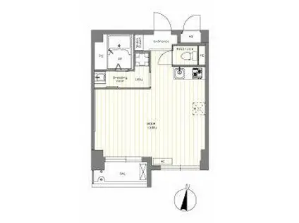 ラクレイス南品川(1LDK/5階)の間取り写真