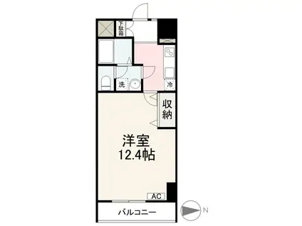 アパートメントSIII(1K/5階)の間取り写真