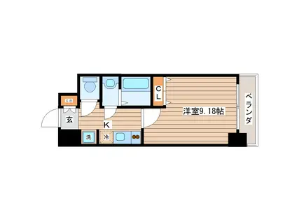 NASIC仙台東口(1K/2階)の間取り写真