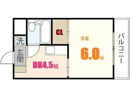 第2山中ビル(1K/5階)の間取り写真