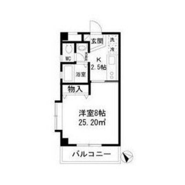 ホーメスト北原T・M(1K/3階)の間取り写真