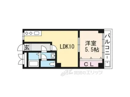 北野ハイツ(1LDK/5階)の間取り写真